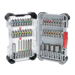 Bosch Extra Hard Screwdriver Bit and Metal HSS Drill Bit Set, Display, 35 pcs, 2607017726