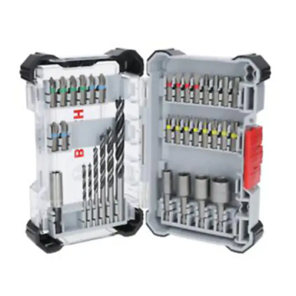 Bosch Set Extra Hard nastavaka za odvrtač i PRO Wood burgija za drvo, providna kutija, 35 kom., 2607017725