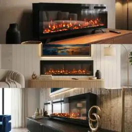 PROSTO smart električni 50" 3u1 multikolor smart kamin 1800W