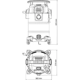 DeWalt DXV30SAPTA-QT tihi usisivač za suvo i mokro usisavanje 30 L – inox profesionalni usisivač